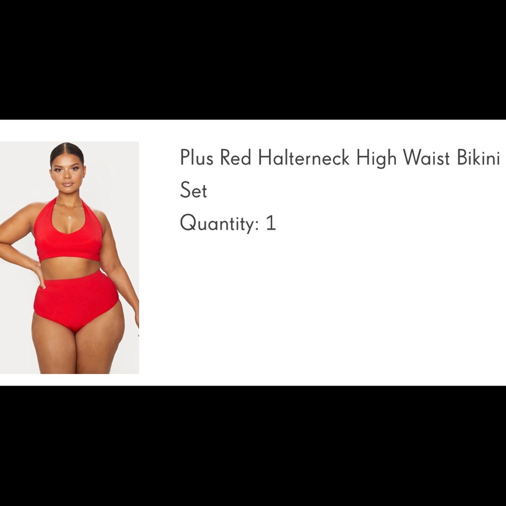 Red swim suit